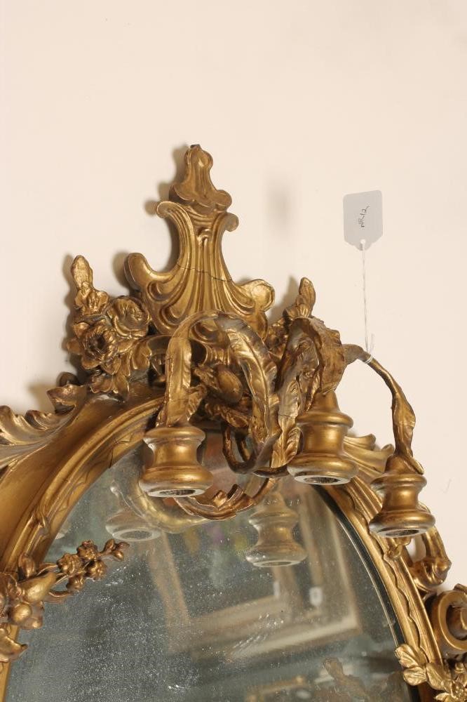 A ROCOCO REVIVAL GILT GESSO PIER GLASS Image