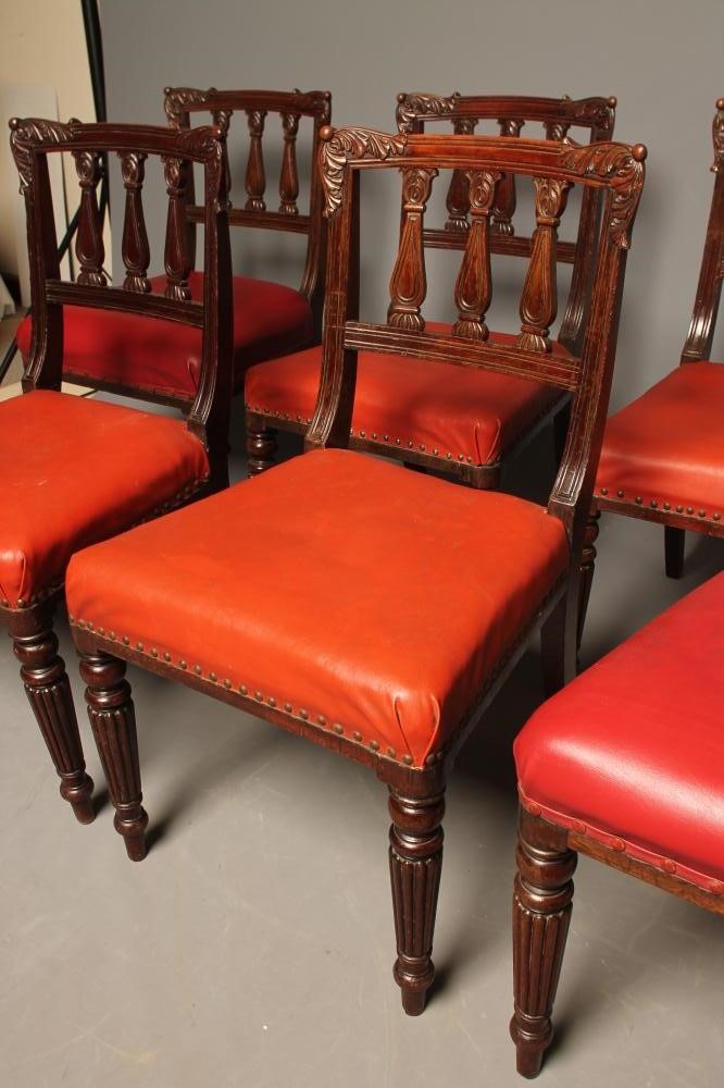 A SET OF SIX LATE GEORGIAN MAHOGANY DINING CHAIRS Image