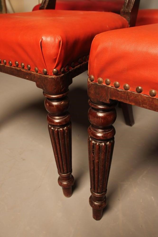 A SET OF SIX LATE GEORGIAN MAHOGANY DINING CHAIRS Image