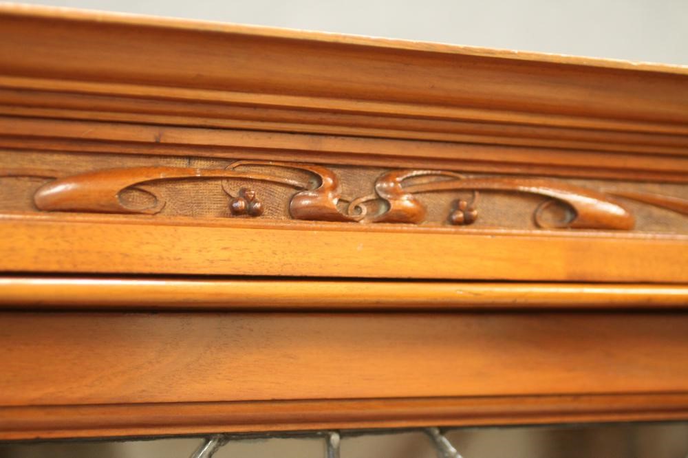 AN ART NOUVEAU MAHOGANY DISPLAY CABINET Image