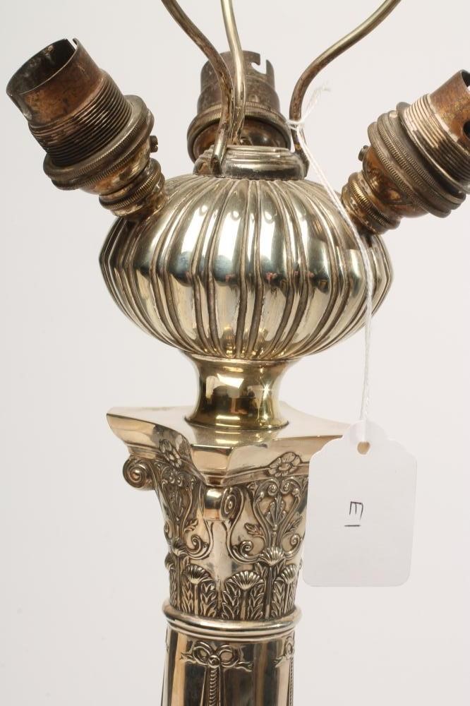 AN EPNS CORINTHIAN COLUMN ELECTRIC TABLE LAMP BASE Image