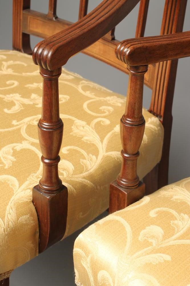 A PAIR OF GEORGIAN MAHOGANY ELBOW CHAIRS Image