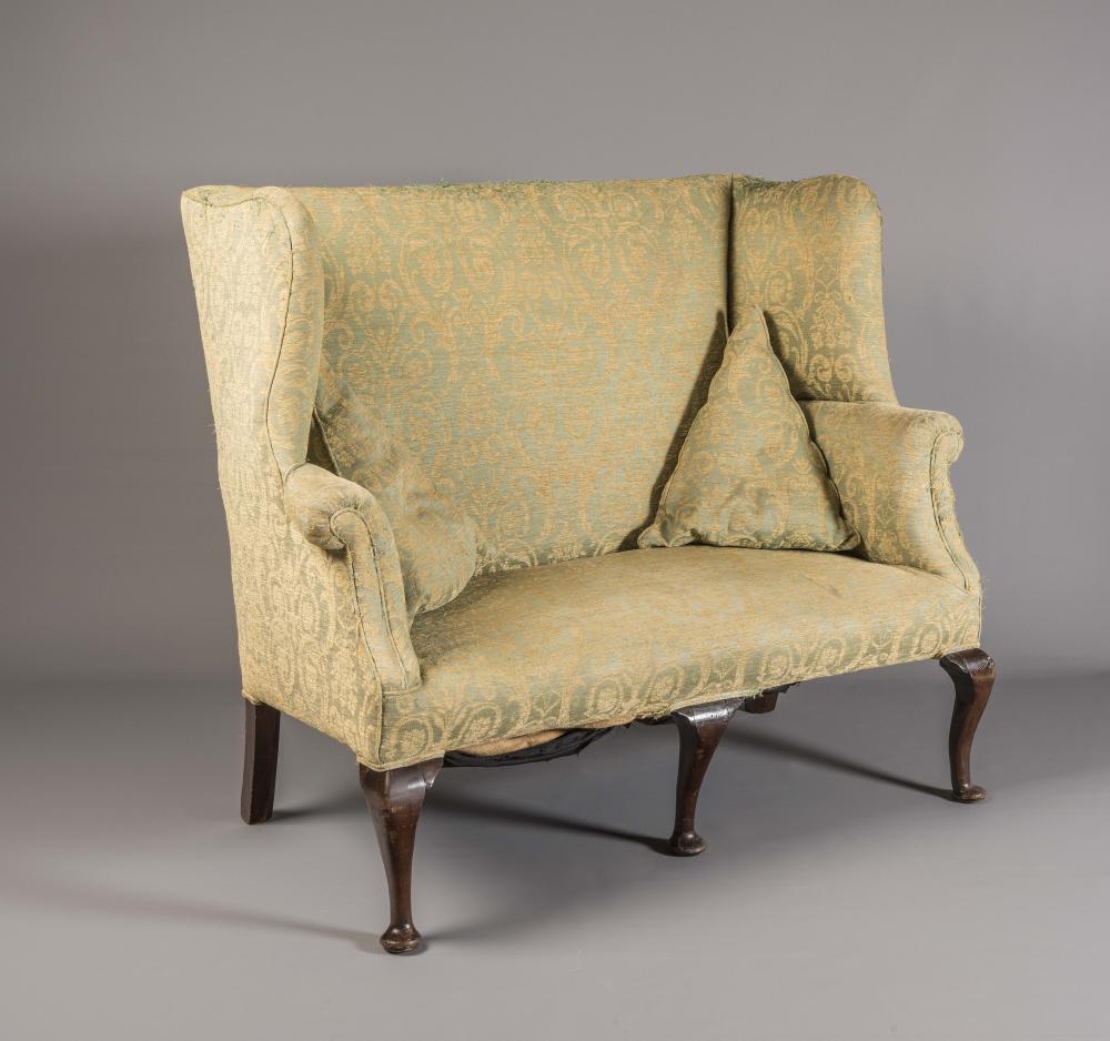 A GEORGIAN MAHOGANY WING BACK SOFA Image