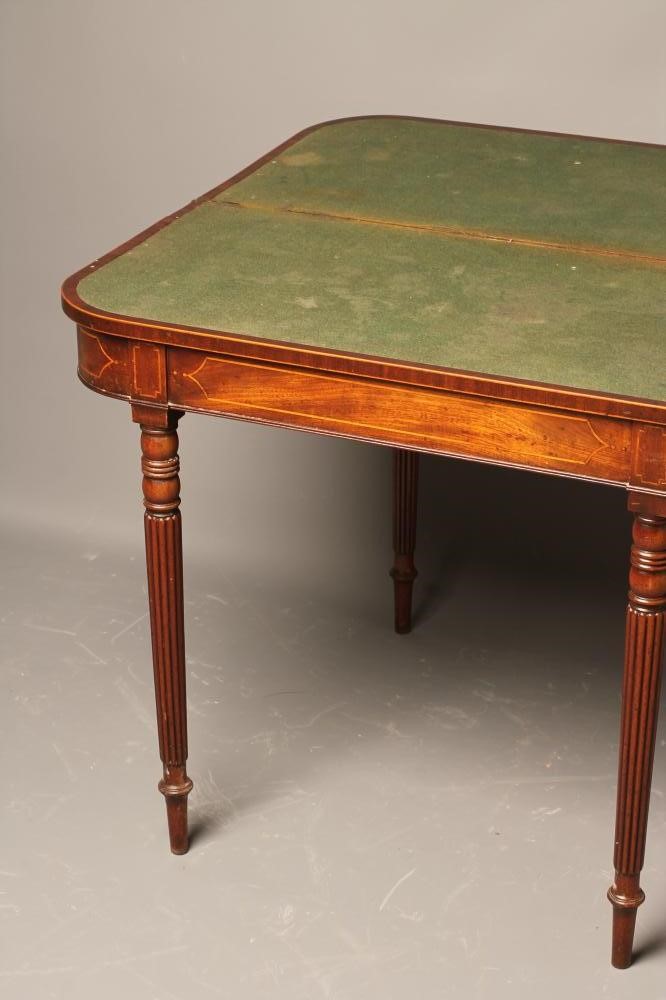 A GEORGIAN MAHOGANY FOLDING CARD TABLE Image