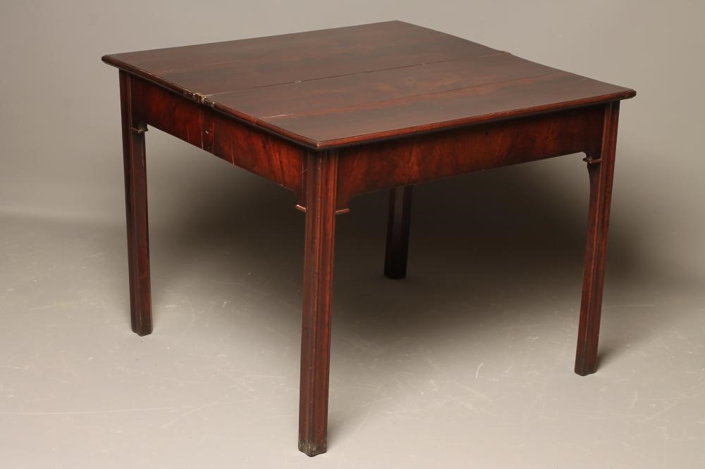 A mahogany folding tea table Hartleys Auctioneers & Valuers