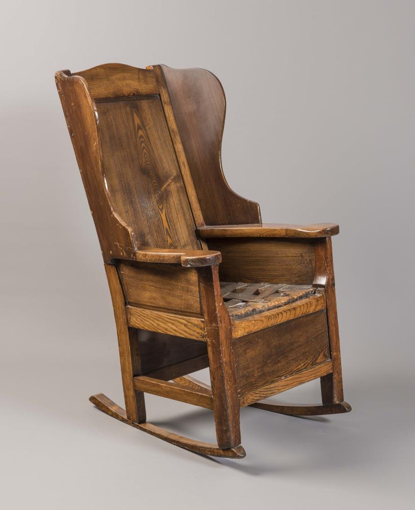 A PINE WING BACK "LAMBING" CHAIR Image