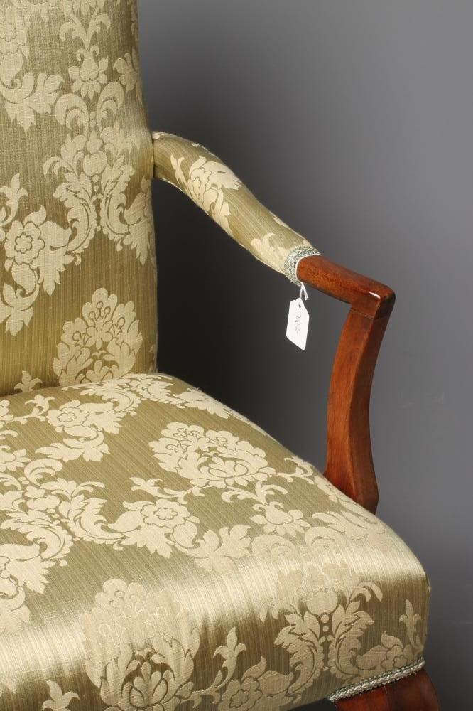 A MAHOGANY LIBRARY CHAIR Image