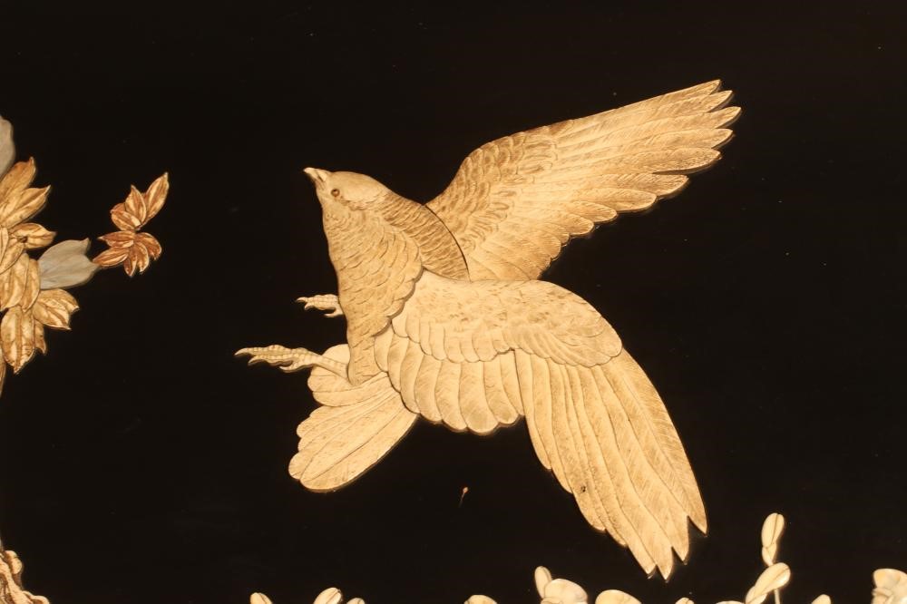 A CHINESE PADOUK WOOD FOLDING TWO SECTION ROOM SCREEN Image