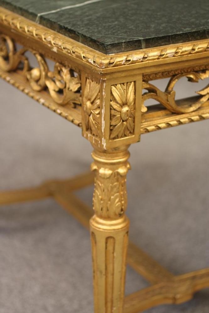 A LOUIS XVI STYLE GILTWOOD CENTRE TABLE Image