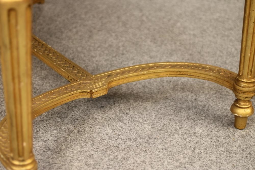 A LOUIS XVI STYLE GILTWOOD CENTRE TABLE Image