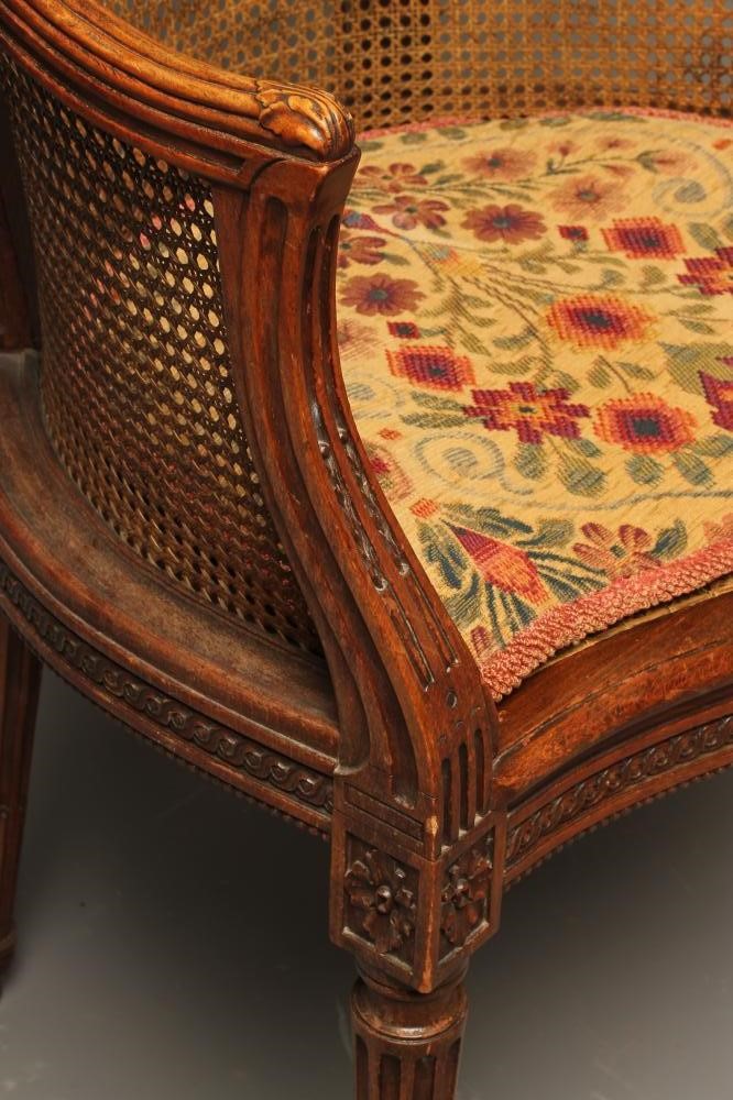 A FRENCH STAINED BEECH BERGERE Image