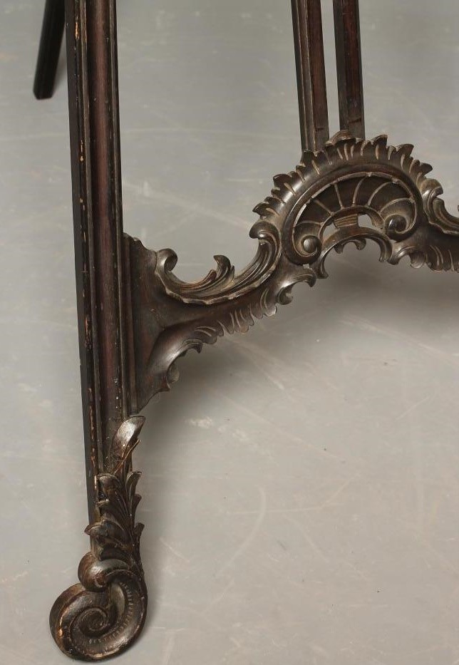 A VICTORIAN STAINED WOOD ARTIST EASEL in the Rococo Revival style Image