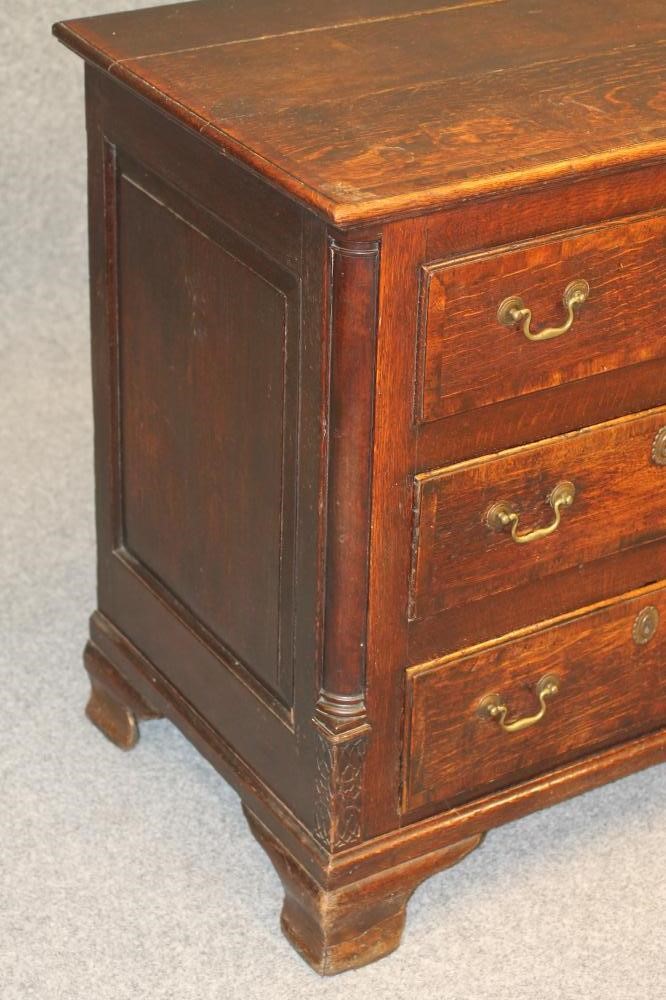 A GEORGIAN OAK AND MAHOGANY BANDED LANCASHIRE DRESSER Image