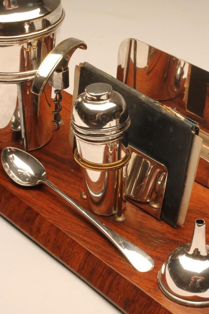 AN ART DECO WALNUT COCKTAIL STAND Image