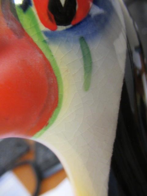 A CARLTONWARE GUINNESS TOUCAN LAMP BASE, mid 20th century, with original parchment type novelty Image