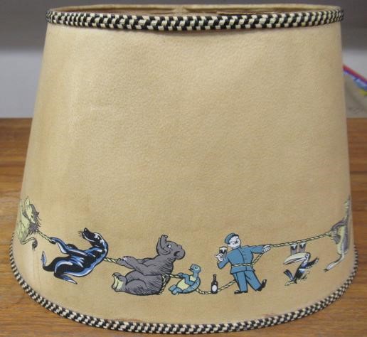 A CARLTONWARE GUINNESS TOUCAN LAMP BASE, mid 20th century, with original parchment type novelty Image