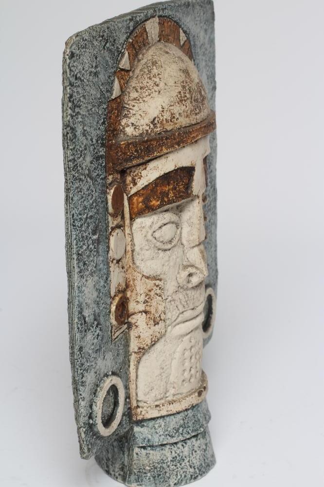 A TROIKA STONEWARE AZTEC FACE MASK Image