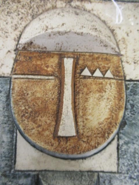 A TROIKA STONEWARE AZTEC FACE MASK Image