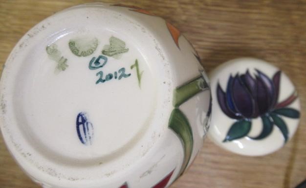 A COLLECTION OF FOUR MOORCROFT POTTERY GINGER JARS AND COVERS, Image