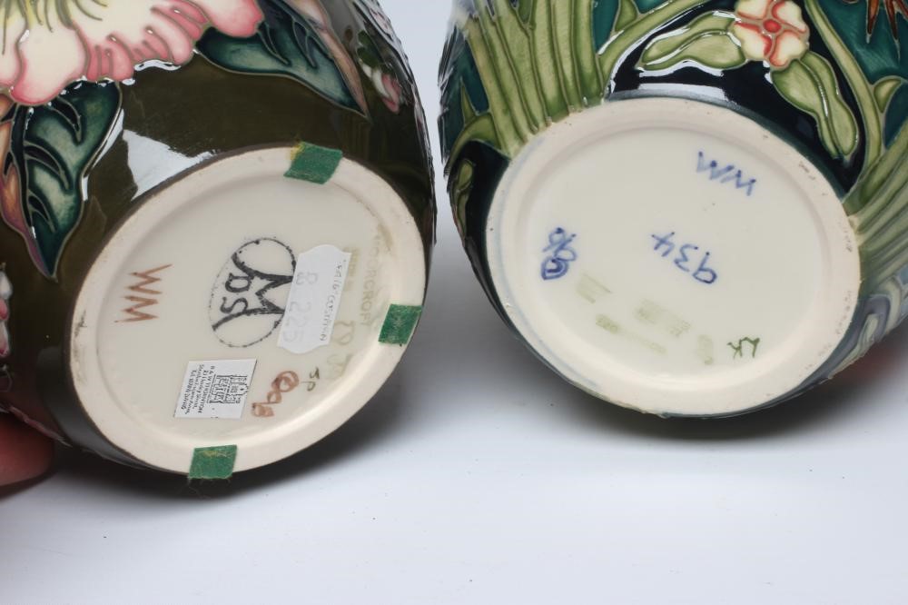 TWO MOORCROFT POTTERY JARS AND COVERS Image