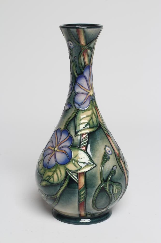 A MOORCROFT POTTERY BOTTLE VASE, 2003, painted in colours with a version of The Love in a Mist Image