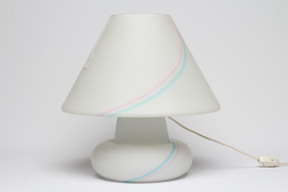 A MURANO VETRI GLASS LAMP BASE AND SHADE Image