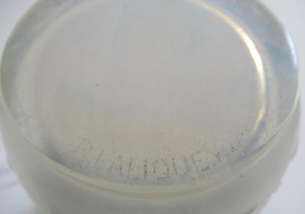 A LALIQUE BAGATELLE PATTERN VASE of flared cylindrical form, the exterior moulded in high relief Image