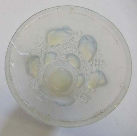 A LALIQUE BAGATELLE PATTERN VASE of flared cylindrical form, the exterior moulded in high relief Image