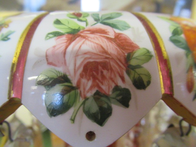 A PAIR OF LATE 19TH CENTURY CRANBERRY GLASS LUSTRES Image