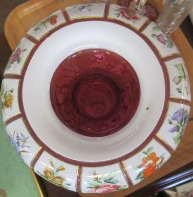 A PAIR OF LATE 19TH CENTURY CRANBERRY GLASS LUSTRES Image