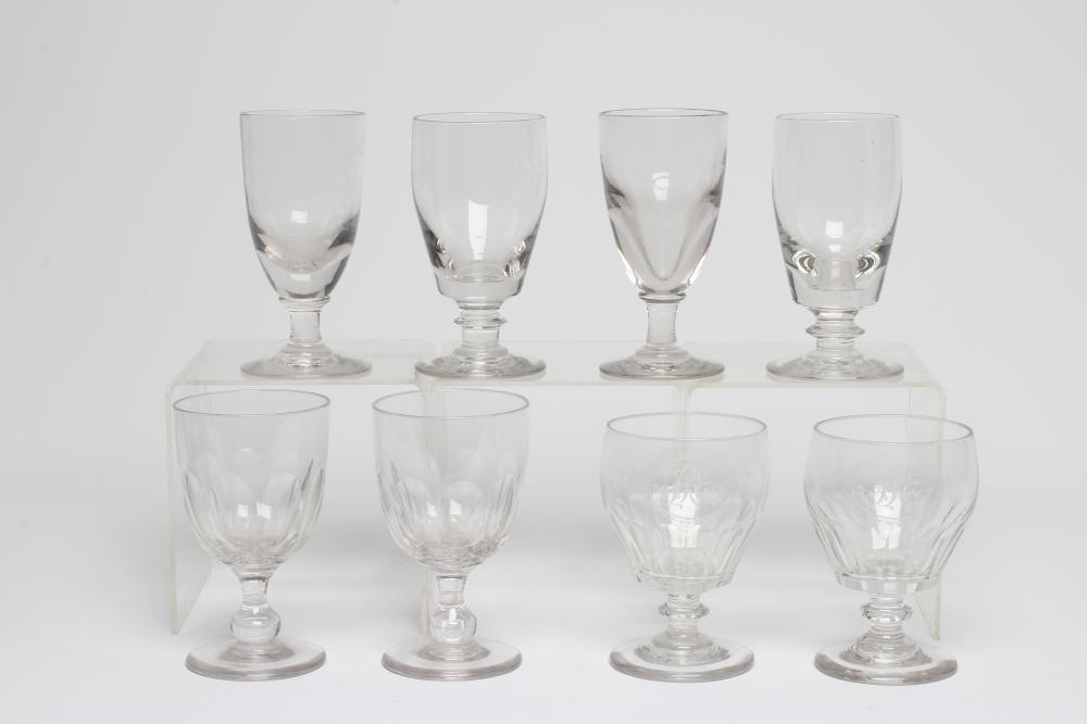 A PAIR OF GEORGIAN GLASS RUMMERS Image