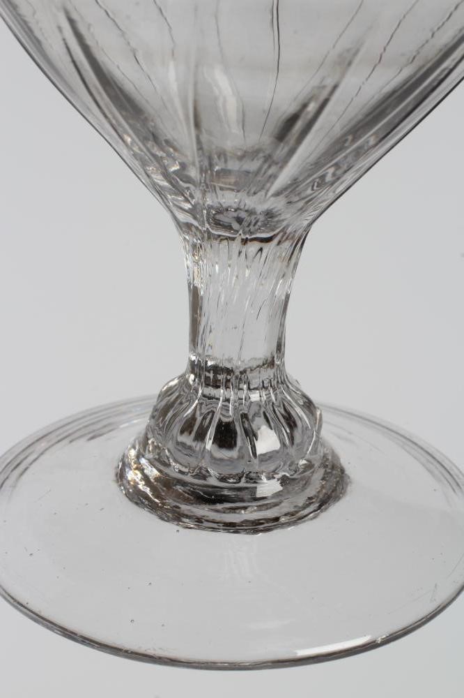A COLLECTION OF GEORGIAN AND LATER GLASS RUMMERS including a pair with fruiting vine engraved facet Image