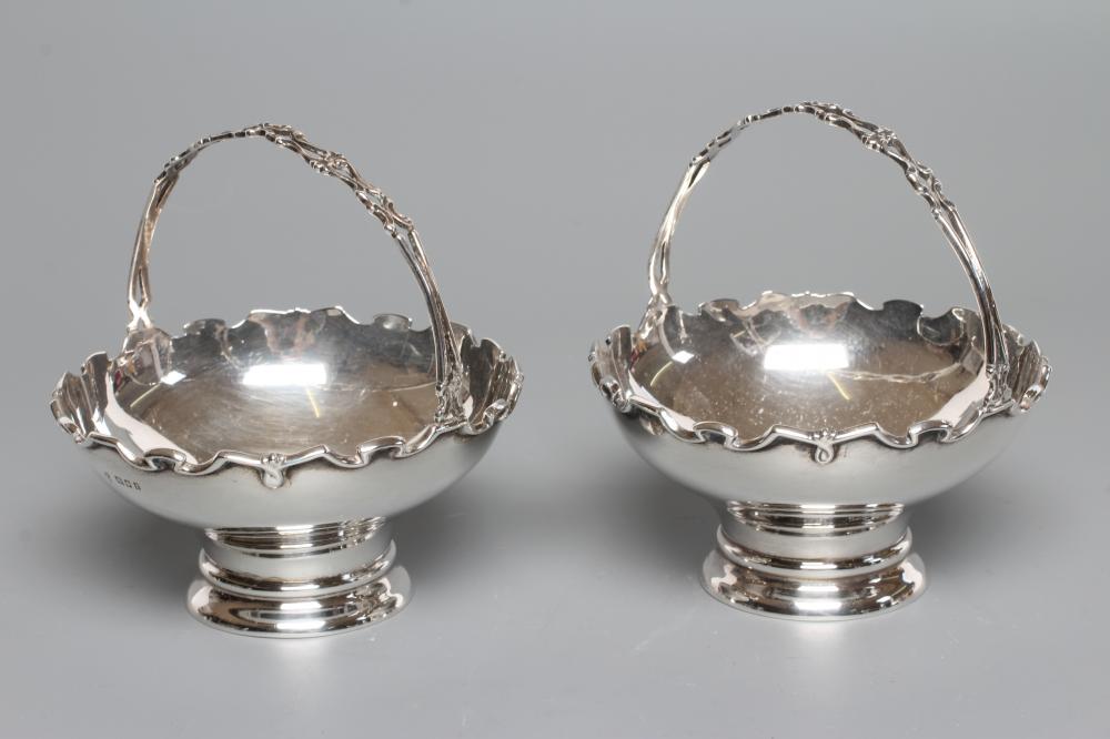 A PAIR OF SILVER EPERGNE BASKETS Image