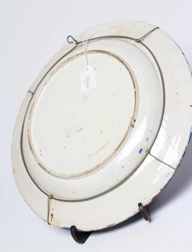 A DUTCH DELFT CHARGER of plain circular form Image