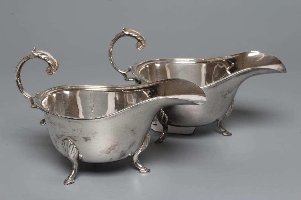 A COMPOSITE PAIR OF SILVER SAUCE BOATS Image