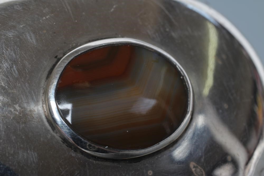 A SILVER HEART SHAPED DRESSING TABLE BOX Image