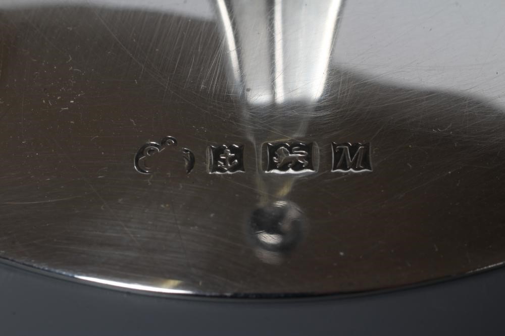 A MODERNIST SILVER CANDLESTICK, maker Elkingtons, Birmingham 1961, 9 3/4" high, 8ozs 17dwts Image