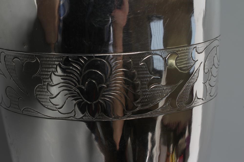 AND ARTS AND CRAFTS SILVER TORPEDO VASE Image