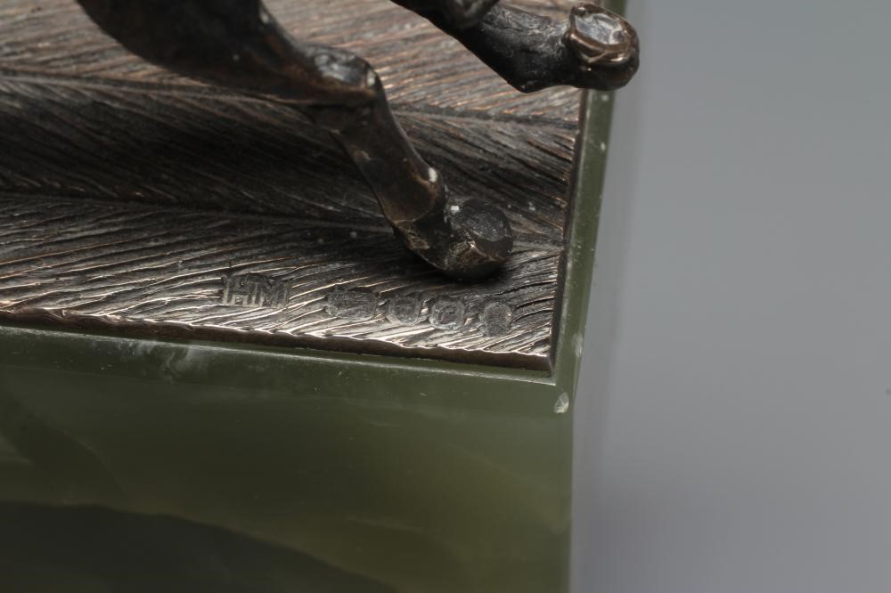 A SILVER HORSE RACING TROPHY Image