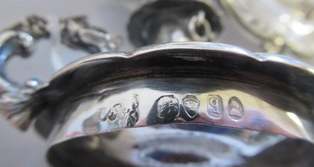 A WILLIAM IV SILVER DESK STANDISH Image