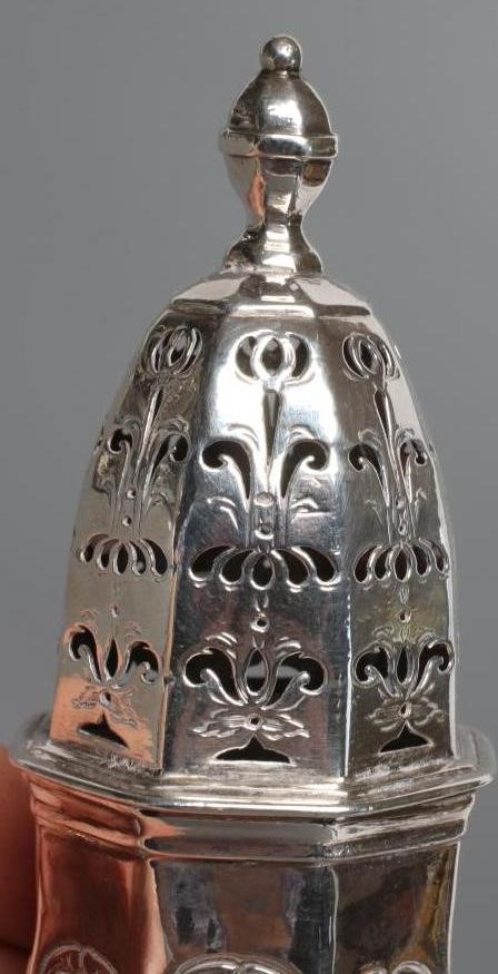 A GEORGE I BRITANNIA STANDARD SILVER SUGAR CASTER Image