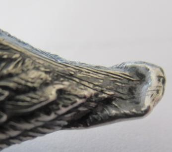 AN EDWARDIAN SILVER NOVELTY PARROT PIN CUSHION, maker Sydney & Co., Birmingham 1908, with original Image