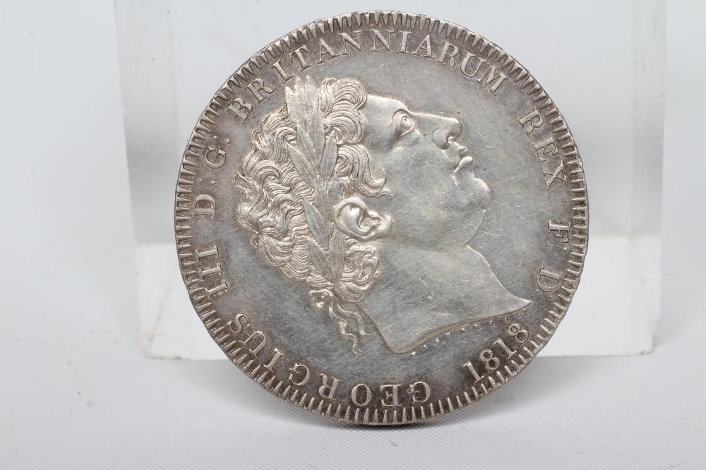 A GEORGE III CROWN, 1818, LIX rim (Est. plus 24% premium inc. VAT) Image