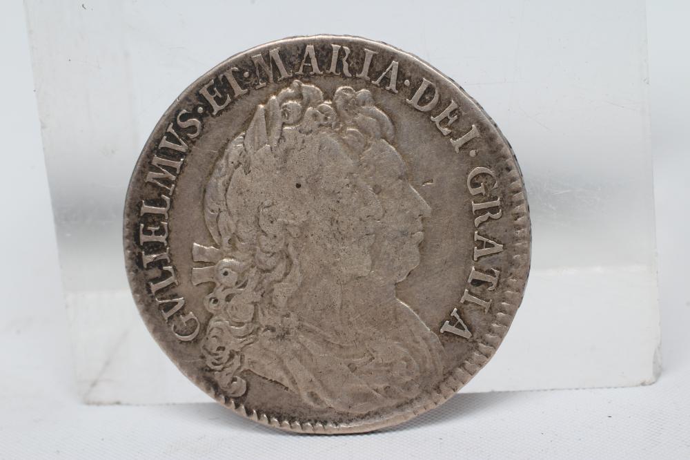 A WILLIAM & MARY HALFCROWN, 1691, 2nd busts (Est. plus 24% premium inc. VAT) Image