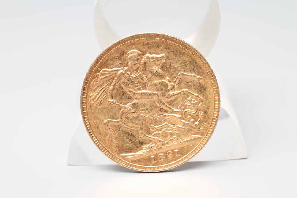 A VICTORIA JH SOVEREIGN, 1891, 8g (Est. plus 20% premium) Image