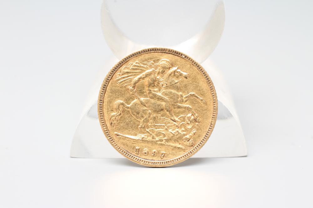 A VICTORIA OH HALF SOVEREIGN, 1897, 4g (Est. plus 20% premium) Image
