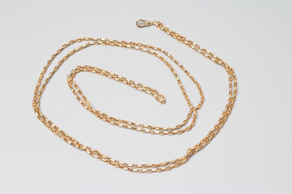 A GUARD CHAIN, the dog-clip fastener stamped 9, CJM (Est. plus 24% premium inc. VAT) Image