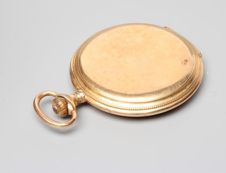 AN INVAR TOP WIND HUNTER CASED POCKET WATCH Image