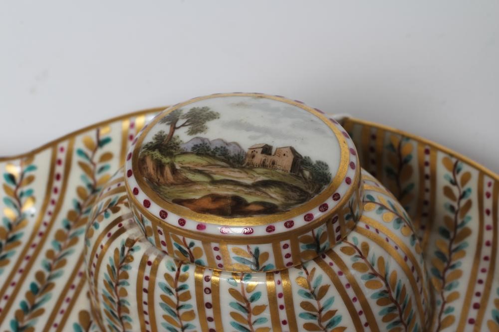A POTSCHAPPEL PORCELAIN DESK STANDISH Image