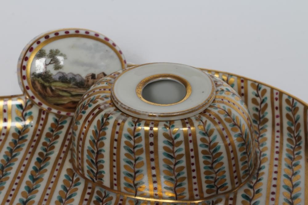 A POTSCHAPPEL PORCELAIN DESK STANDISH Image